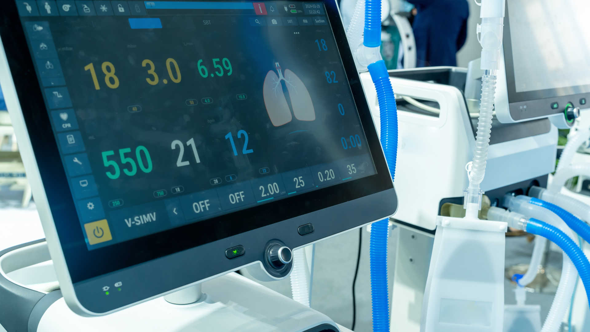ICU ventilator console