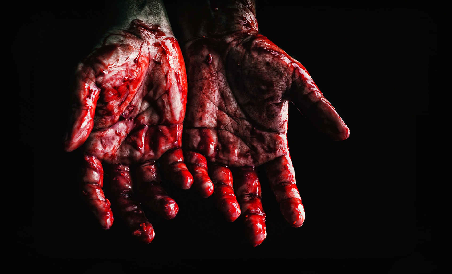 Bloodied hands