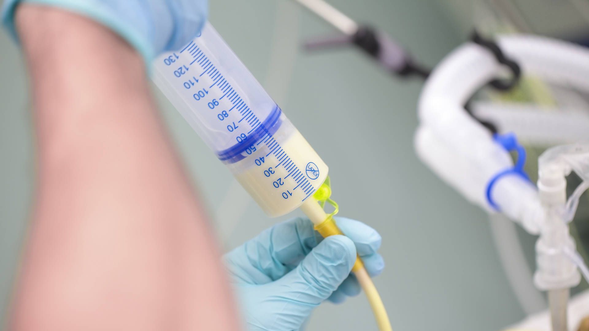 Anaesthetised patient during an operation